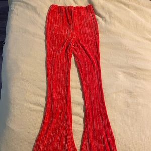 Urban Outfitters Red Velvet Flare Pants NWT